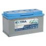 Автомобильный аккумулятор АкТех Extra AGM 100А/ч-12V ст EN950 европейские обратная 353x175x190